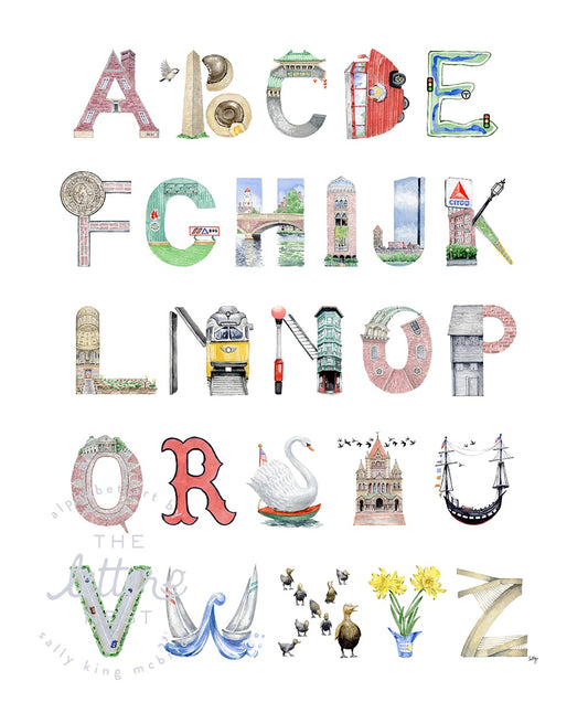 A-Z Boston Print